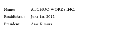 ATCHOO WORKS INC.